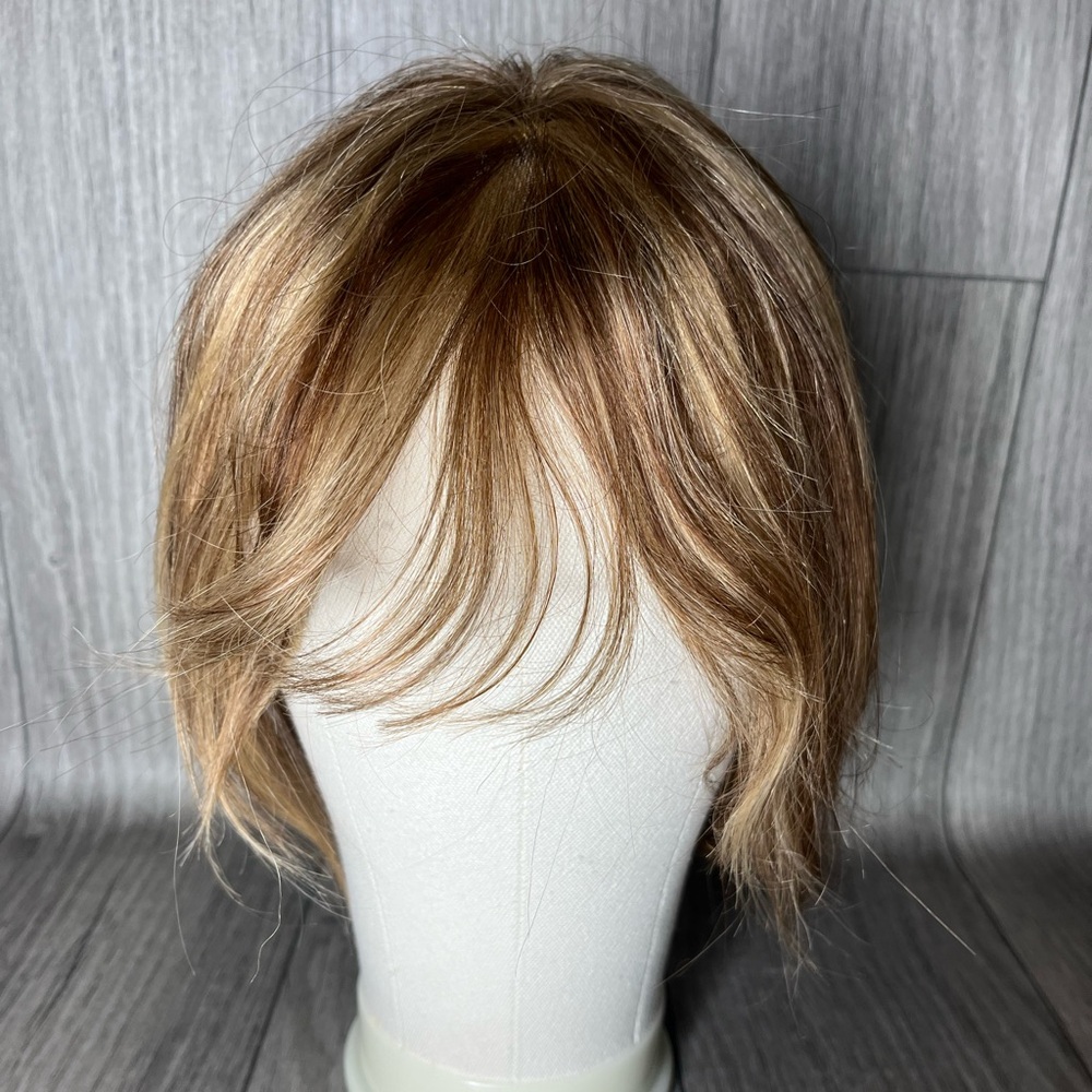 Hidden Crown hair topper 12 inches Human Hair brown & blonde mix C4